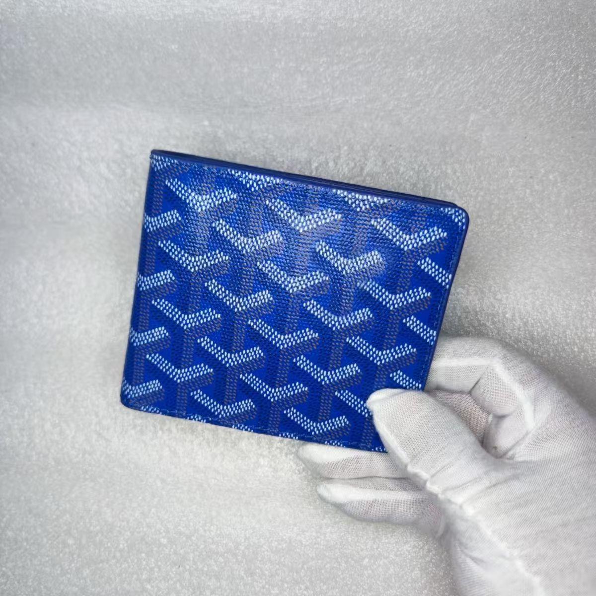 Chose One Goya Houndstooth Unisex Portemonnee - Nieuwe Print, Compact Ontwerp voor Mannen en Vrouwen 11.5x9CM hemelsblauwe kleur