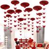 Double Happiness Wedding Room Decoration Set with Butterfly Accents for Living Room and Bedroom
