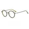 Round Optical Glasses Frame Men Anti Blue Light Clear Lens Eyeglasses Vintage Casual Metal Frame Myopia Spectacle Frame