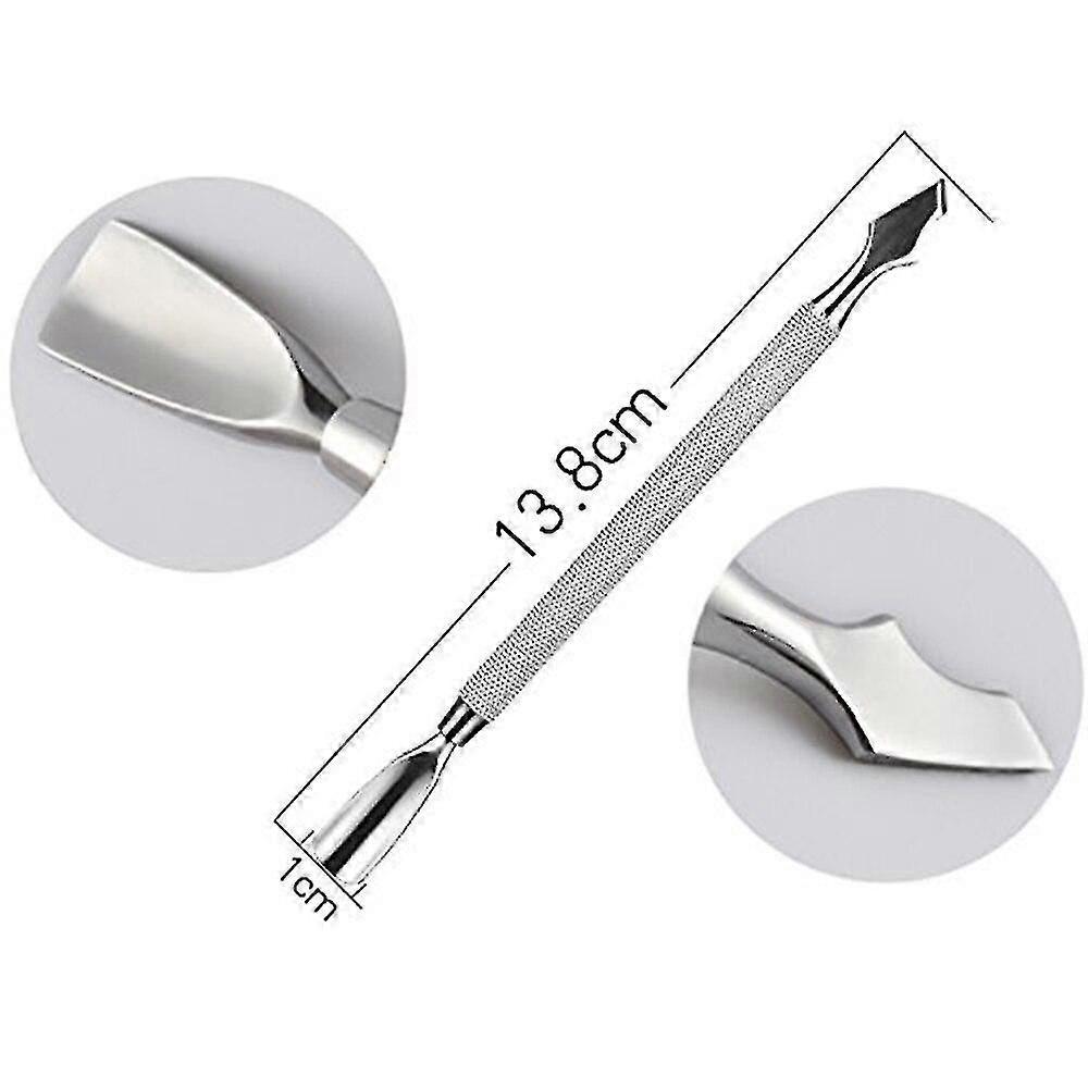 Cuticle Pusher Set Double End Steel Manicure Pedicure Kit Nail Art Remover Tools|cuticle Pushers