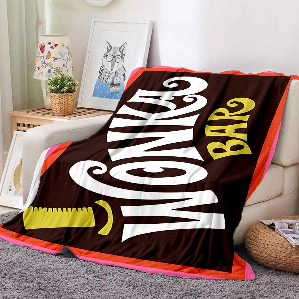 1pz Coperta in Flanella Cioccolato Wonka Morbida, Calda e Accogliente per Divano, Letto, Ufficio e Viaggio Versatile per Tutte le Stagioni Regalo, Regalo di Natale
