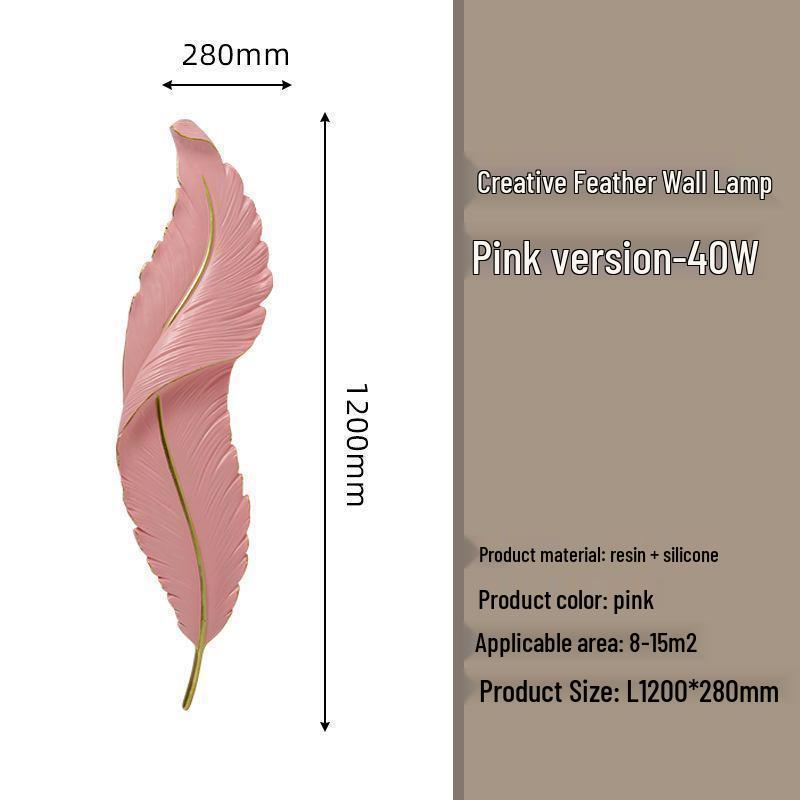 Nordic Feather Wall Lamp - Luxury & Creative Lighting for Living Room, Bedroom, Bedside, and Entrance