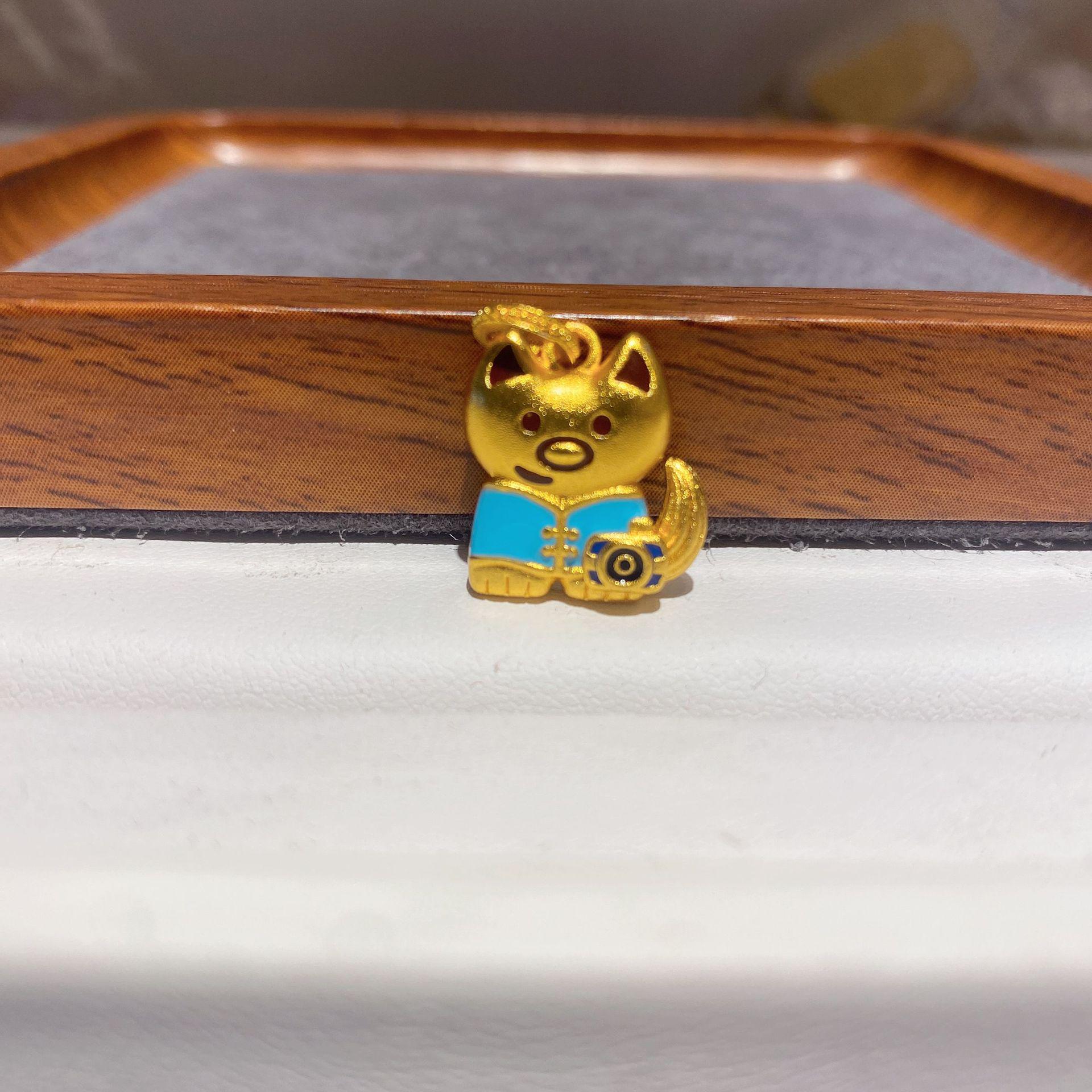

Live Puppy Pendant Dog Charm Bracelet Necklace Accessories DIY Jewelry Wangcai Laifu