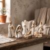 7Pcs Vintage Jesus Virgin Mary Figurine Resin Craft Mini Religious Statue  Holiday Display