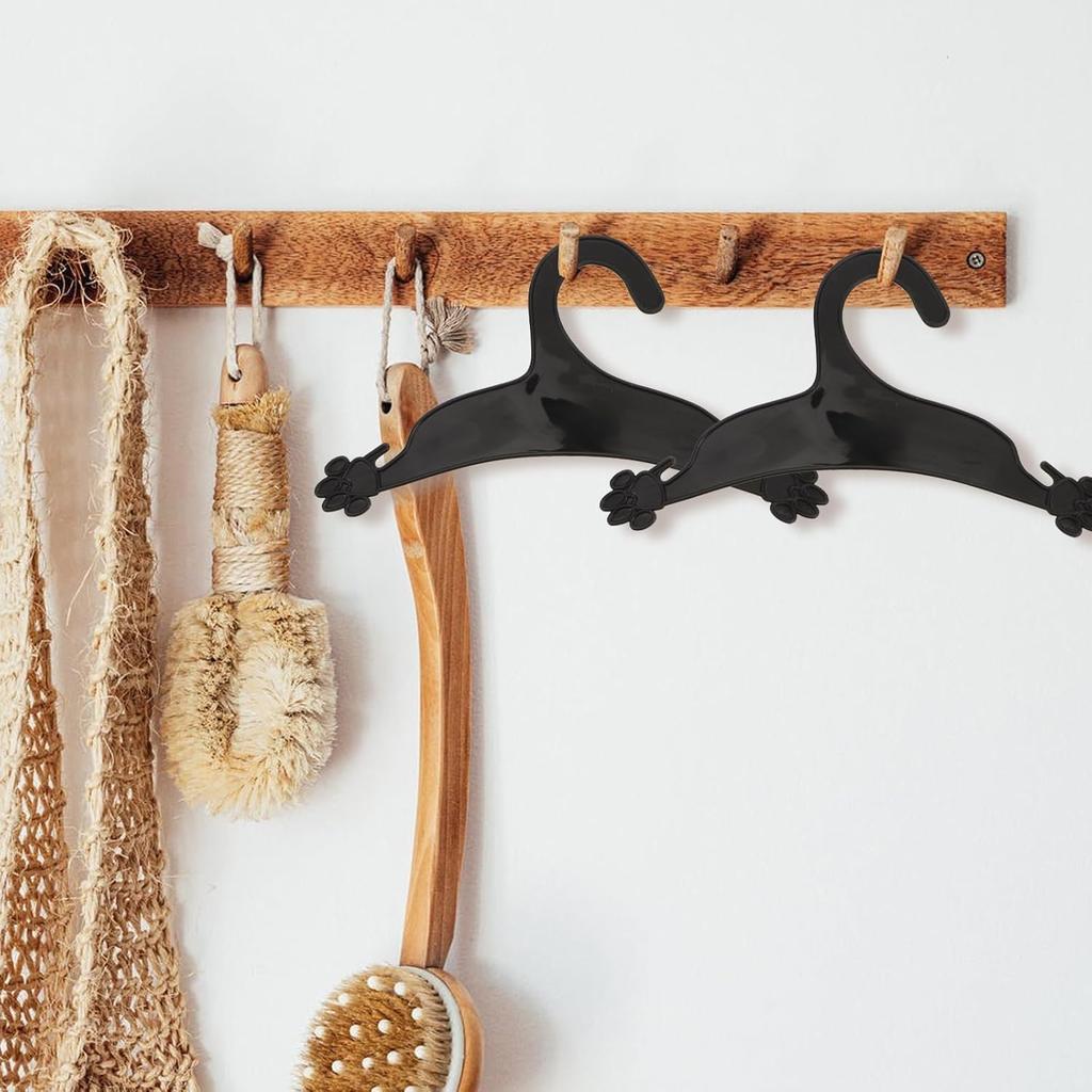 Pet Clothing Hanger, 10PCS Plastic - Skid Dog Puppy Cat Clothes Clothing Rack for Small Animals