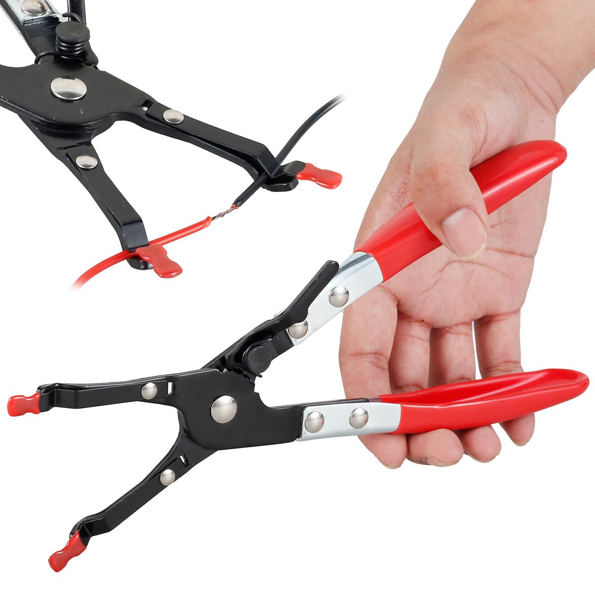 8Inch Welding Pliers Multifunctional High Carbon Steel Flat Mouth Pincers Refined MIG Welding Auxiliary Tool Removing Wire Cut красный