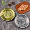 Retro Storage Tray Round Tinplate Desktop Disc Fruit Snack Pastry Plate Dessert Candy Dish Household Kitchen Food Storage Tools