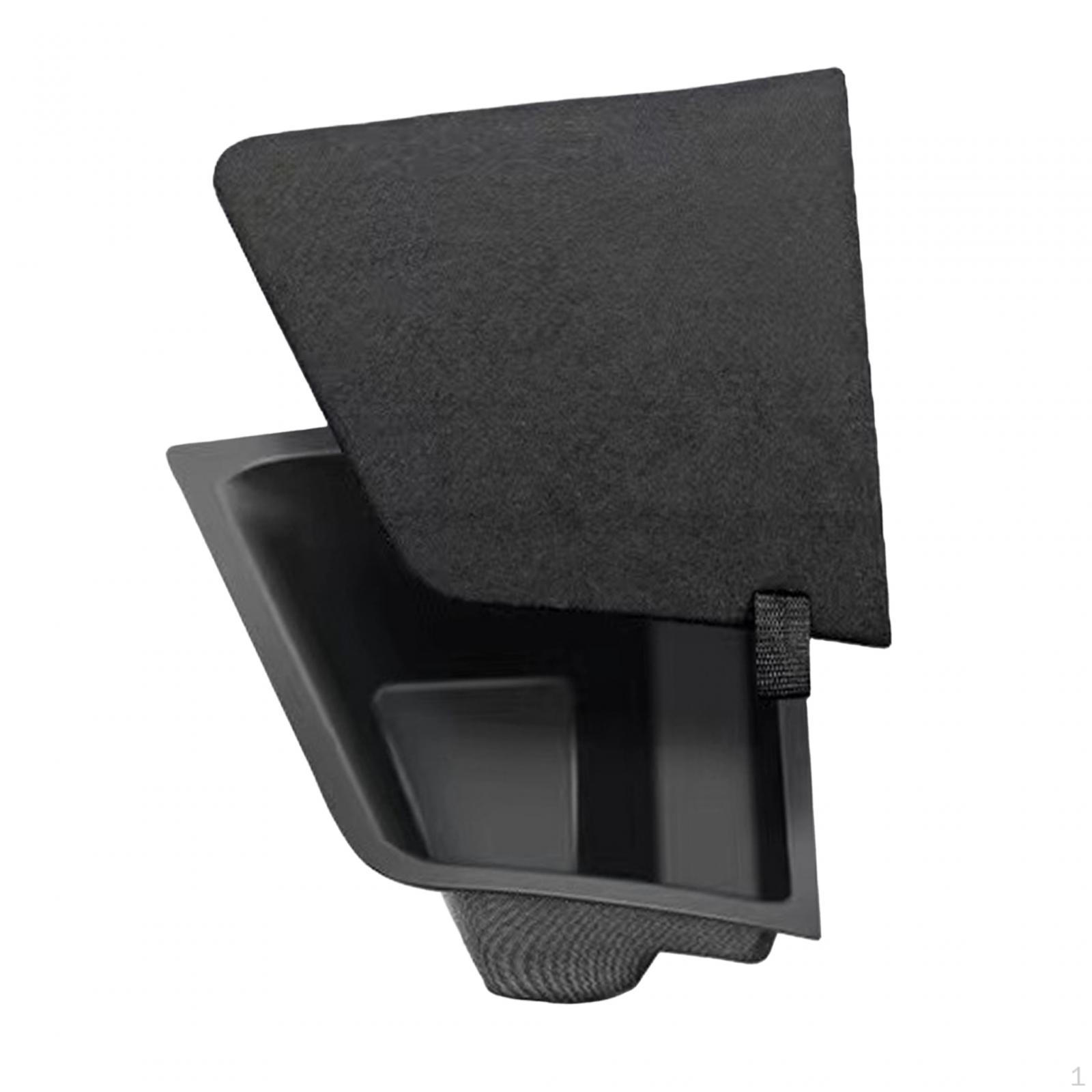 

Car Rear Trunk Organizer Storage Box Easy to Install High Performance for Model 3 Flocking Surface