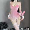 Sexy Bodysuit Uniform Sweet Rabbit Jente Cosplay Kostymer Fristelse Kvinner Kaninører Rollespill Party Club Wear Set