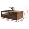 Enclos pour tortues - BF31 - 97 x 57 x 51 cm - Bois résistant aux intempéries - Toit pliable, crochet lampe
