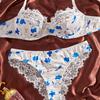 New Sweet Floral French Underwear Two-piece Set with Small Breasts Showing Large Gathering Bra Set Tube Top Underwear Women
