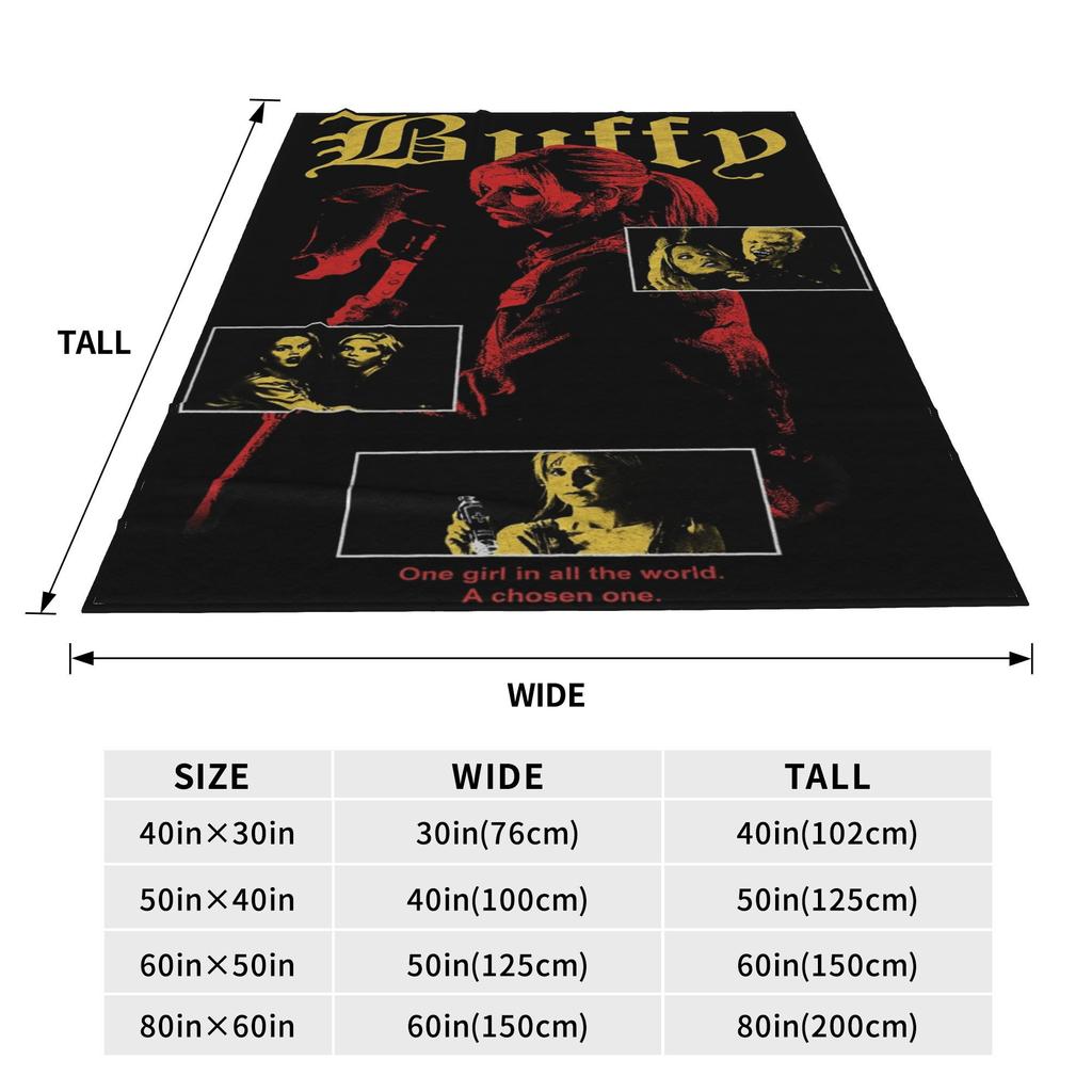 Coperta Morbidissima Buffy l'ammazzavampiri in Pile Premium Flanella Leggera Coperta Film Horror Coperte Peluche Morbide