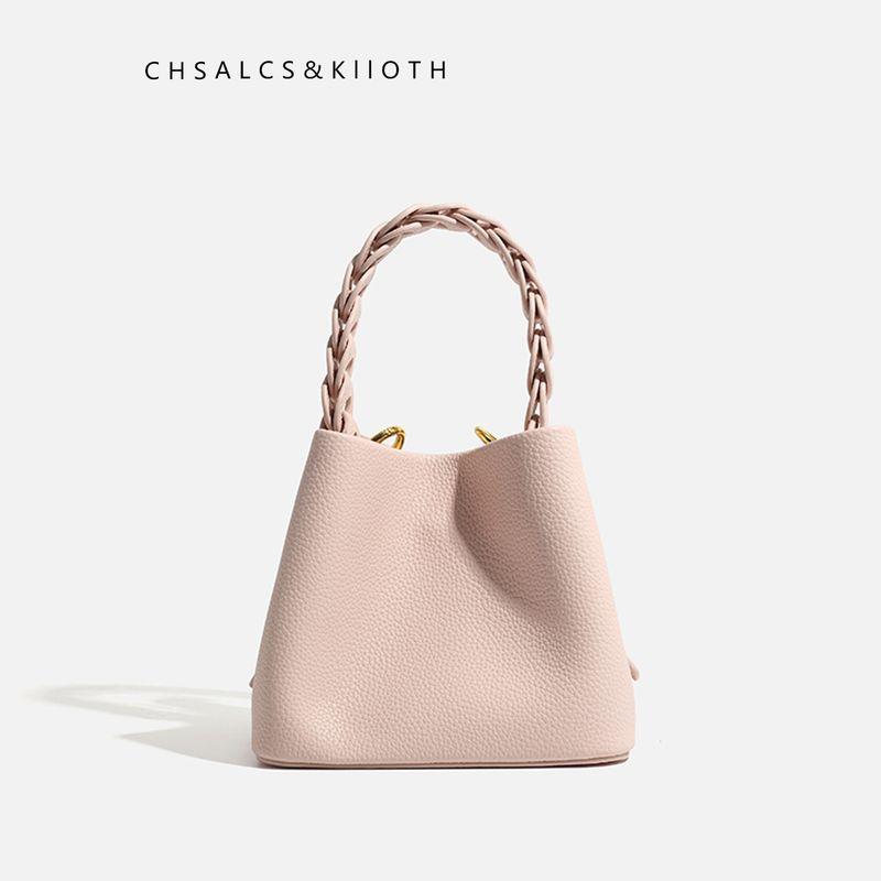 

Bag Classy Sub Hand-Carrying Knitting Water Crossbody Leather Milkshake powder