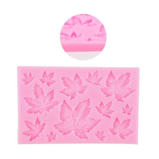 Kuchyně Čokoláda Cukr Silikonový Fondán Forma na dort Dekor Javorové listy Forma