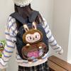 Cute doll large capacity girl backpack cartoon funny plush toy backpack cute soft girl student schoolbag