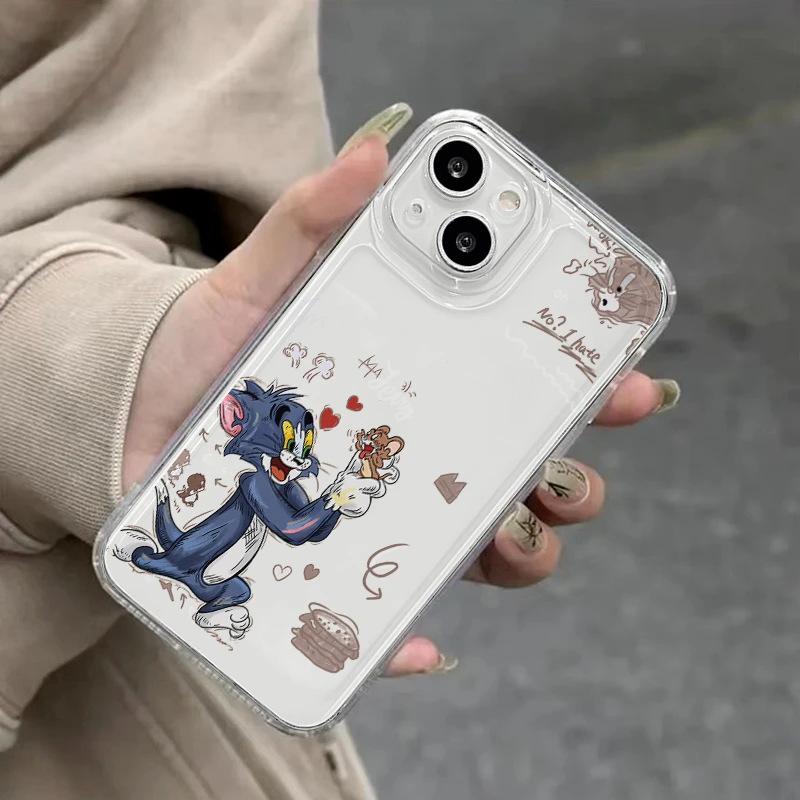 Cat and Mouse iPhone 17Promax Phone Case Cartoon for Apple 16Pro Space Case 14 Cute 15