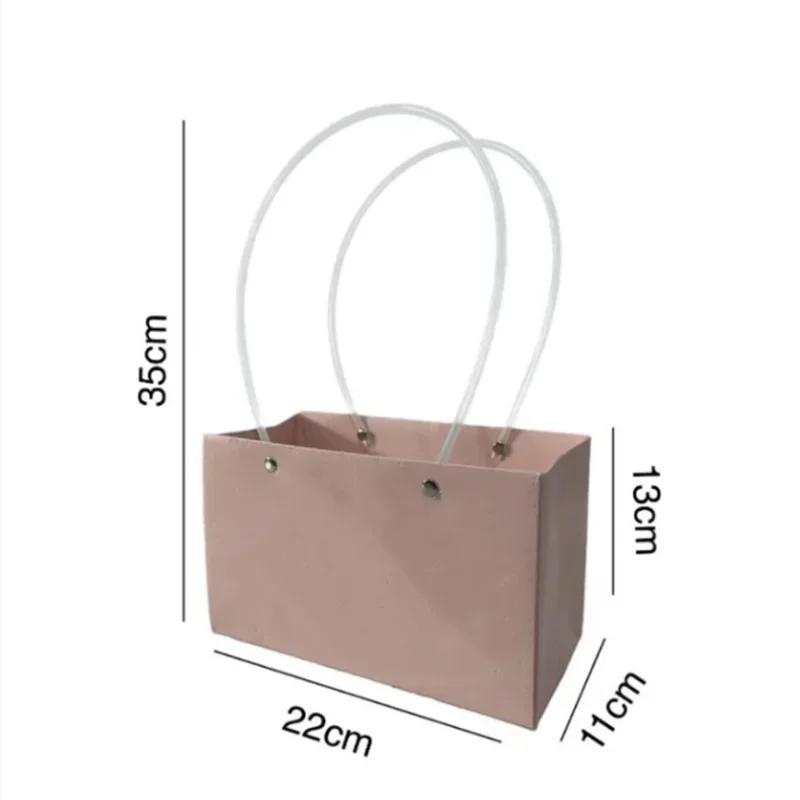 Flowers Basket Boxes Gift DIY Packaging Materials Wedding Favors 10pcs Flower Tote Bags Kraft Paper Bouquet Floral Arrangement