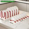 U-shaped Telescopic Dish Drying Rack Adjustable Detachable Kitchen Storage Shelf Plastic Space Saving Bowl Rack