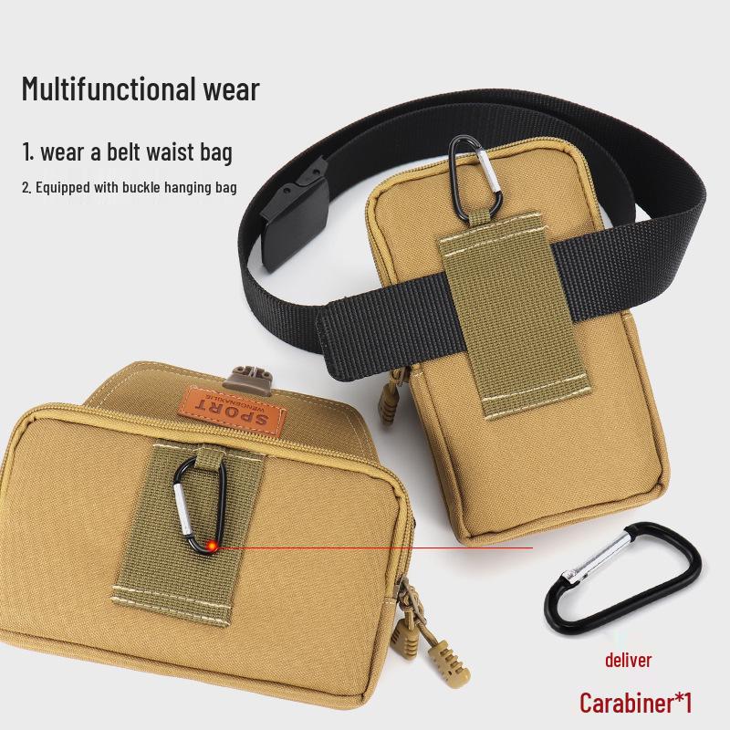 Men's Trendy Multifunctional Leather Phone Belt-Loop Pouch: Waist Bag and Tool Holder for Construction Site Work