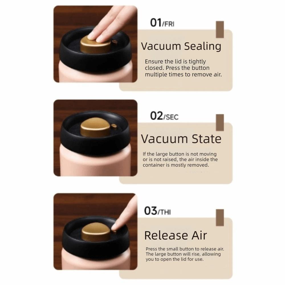 Verdickter Vakuum-Kaffeebehälter Feuchtigkeitsdichtes Lebensmittelaufbewahrungsglas Luftdichter Behälter Zuhause