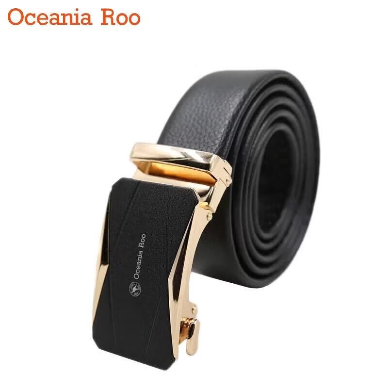 OCEANIA ROO Men s Leather Automatic Buckle Belt
