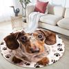 Corgi Pattern Round rug,Carpet Rug for Living Room Bedroom Playroom ,Non-slip Floor Mat,Holiday Gifts and Birthday Gifts.