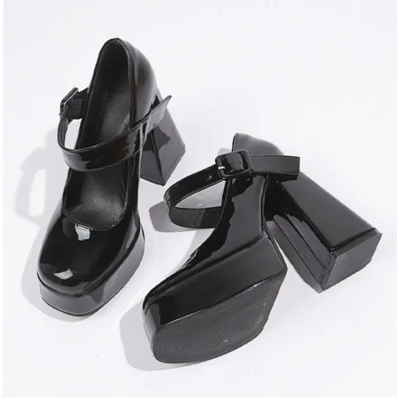 2025 Spring and Autumn Sexy High Heels Square with Mary Jane Sex Women's Shoes