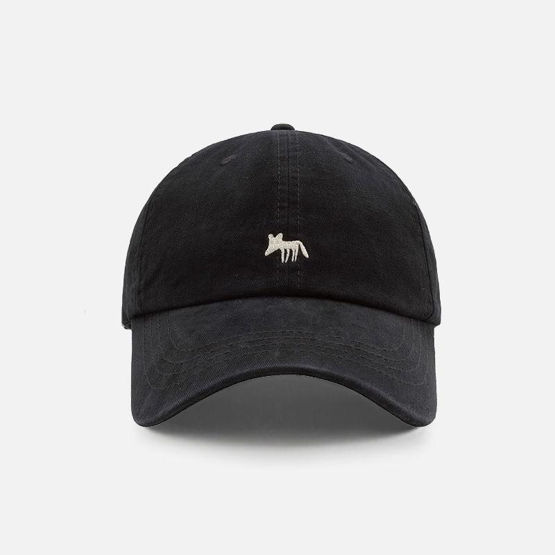 Fox Embroidery Women Baseball Cap Soild Color Cotton Sun Visors Men Outdoor Sport Adjustable Snapback Peaked Caps