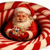 Christmas Doormat Non-Slip Round 3D Optical Christmas Carpet Holiday Decor For Living Room Entryway Office Dorm Apartment