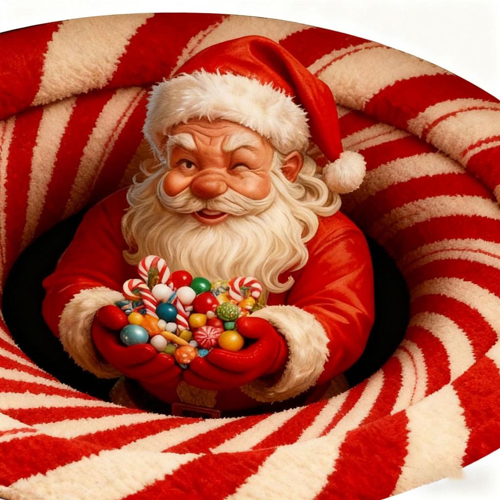 Christmas Doormat Non-Slip Round 3D Optical Christmas Carpet Holiday Decor For Living Room Entryway Office Dorm Apartment