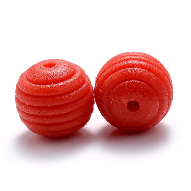 10 Stück/Los 15mm Baby-Silikonperlen Beißringe für 4-6 Monate Spiral-Lebensmittelechtes Silikon Beißring Schnuller Kette Halskette Herstellung