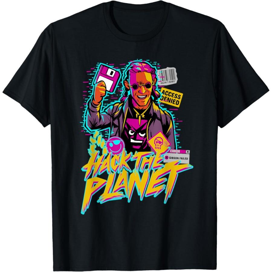Vaporwave Hack the Planet T-Shirt S
