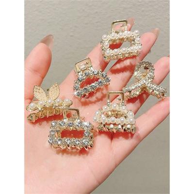 81/2000  6 New Mini Pearl Hair Clip Ladies Hair Clip Delicate Hair Clip Back Clip Bangs Hair Clip Headdress Net Red Same Exquisi