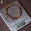 Hainan Green Qinan Agarwood Bamboo Joint & Lotus Bead Bracelet, 0.7 DIY, Unisex Prayer Beads