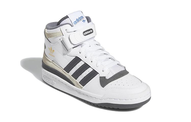 Kids' Sneakers Adidas Originals FORUM Mid J Casual Abrasion Resistant Mid top Kids' Skateboarding Shoes White