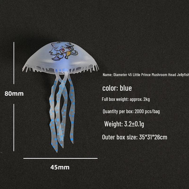 Mini Luminous Silicone Jellyfish for Aquarium Decoration