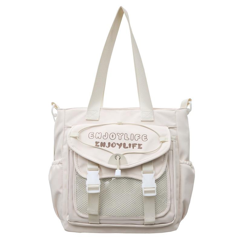 School Bag 2025 New Small Fresh High Value Simple Cute Versatile Large Capacity School Bag Casual Sweet Make-up Bag