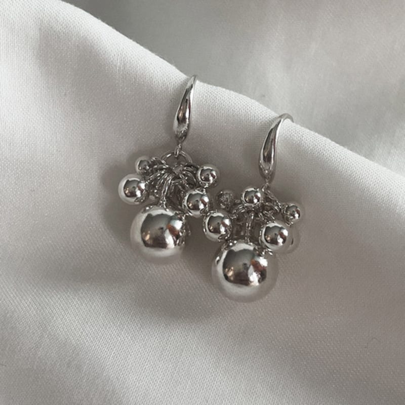 Melliv Silver Ball Drop Earrings_mve01
