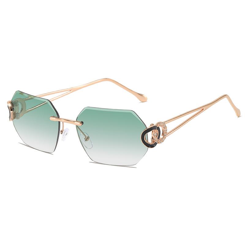Borderless Sunglasses For Women'S Advanced Sense Of Uv Protection, Sun Protection, Sunshade, Big Face And Thin Sunglasses Tide