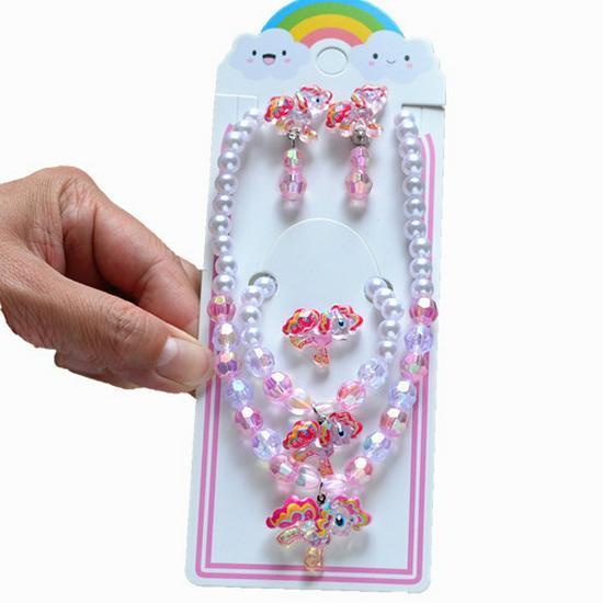 Frozen Princess Kids' Necklace & Bracelet Gift Set for Christmas or Birthday