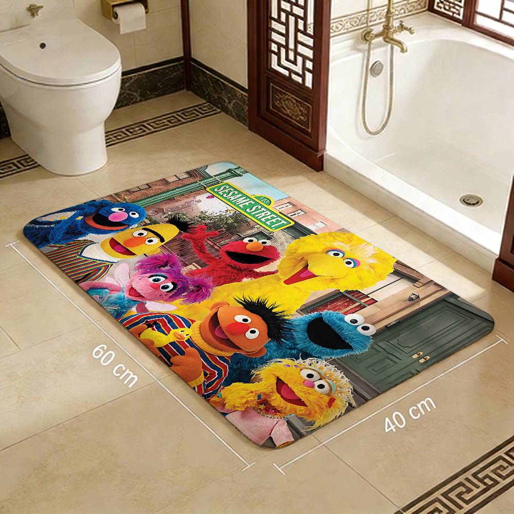 Classic TV S-Sesame S-Street Floor Mat Nordic Style Home Doormat Bathroom-Toilet Mats Bedroom Hotel Decor Mat