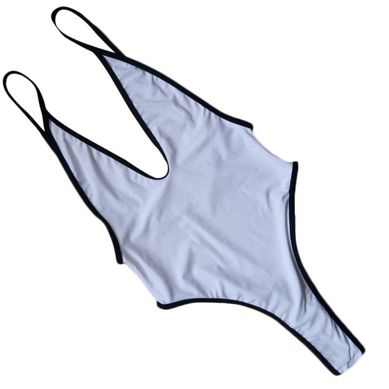 Thong Swimwear Women 2017 One Piece Swimsuit Bodysuit Bikini High Cut Swimming Suit For Women Monokini Deep V Neck Bathing Suit