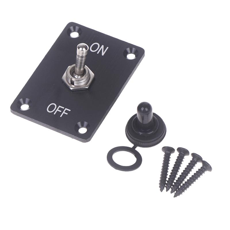 Heavy Duty Toggle Switch 2 Pin 2 Gears On/Off Spst With Mounting Panel Weatherproof Cap For Boat Car Plug Play