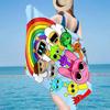 Colorful Sprun-ki Robot Party Beach Towel, Super Soft Microfiber, Gift for Her/Him, Birthday, for Pool, Beach, Travel, Home Decor Fan Gifts
