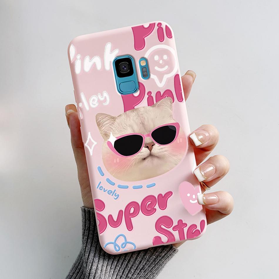 Case For Samsung Galaxy S9 S 9 Plus Phone Cover Cute Cat Cartoon Bear Frog Soft TPU Coque For Samsung S9 Bumper S9+ S9PLUS Funda