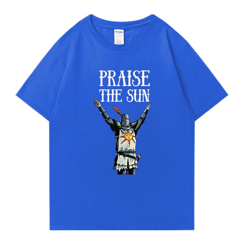 Hot Sale Dark Soul Streetwear Oversized Tee Shirt Summer 100% Cotton Short Sleeve Men Women Crew Neck T-shirt Unisex Clothing