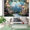 2D Magical Forest Backdrop, Enchanted Butterfly Garden Photo Booth Background