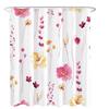 Colored Shower Curtain Plastic Hooks Modern Abstract Floral Design Chic Bathroom Decor