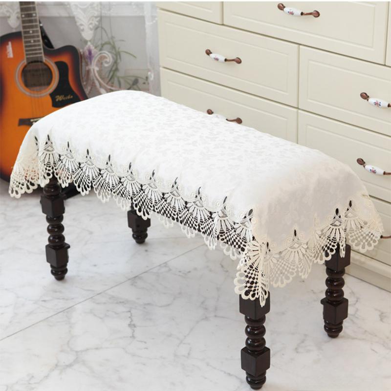 Wysokiej Jakości Pogrubiona Koronkowa Pokrowiec na Pianino Nowoczesny Minimalistyczny Pyłoszczelny Pokrowiec na Pianino Piękna Dekoracja Domu Pokrowiec na Ławę Pianinową