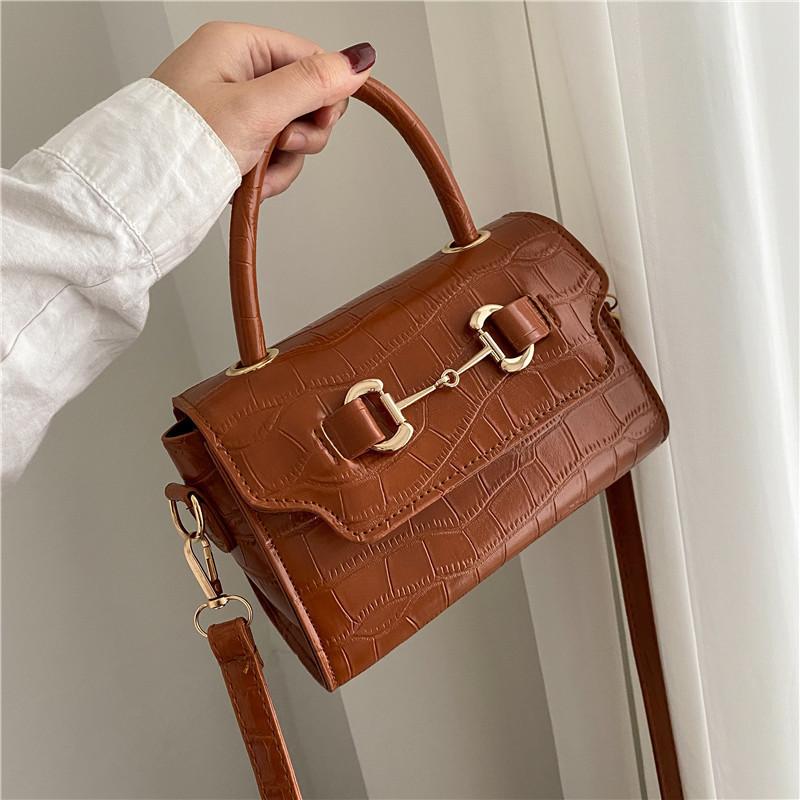Chic Urban Simple Style Soft Leather Small Handbag For Women Trendy Shoulder Bag